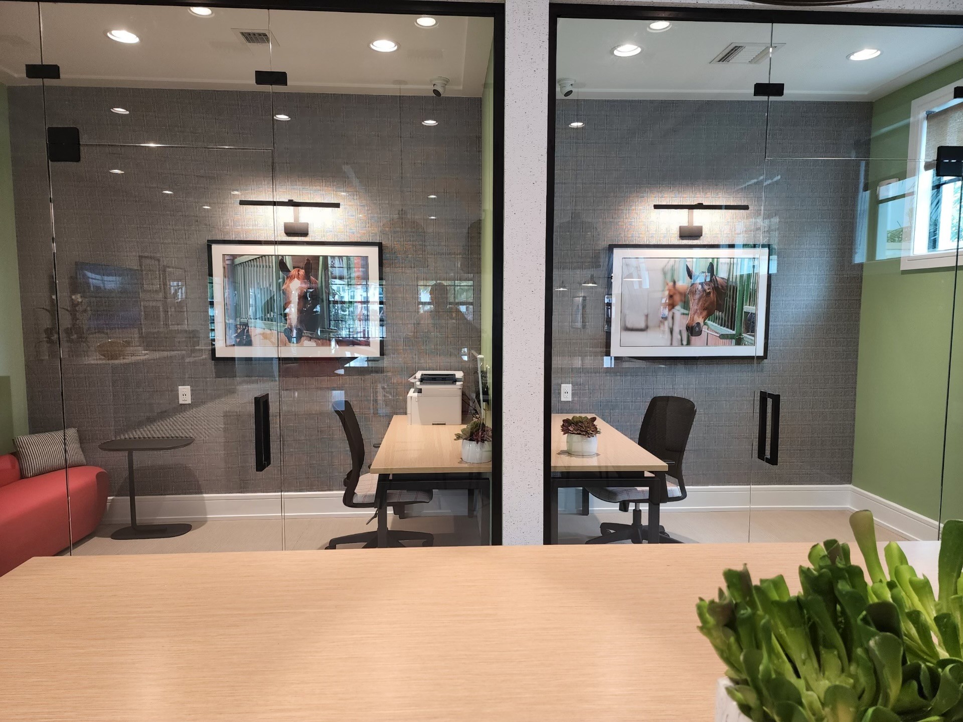 Interior glass partition and door system by RG Glass