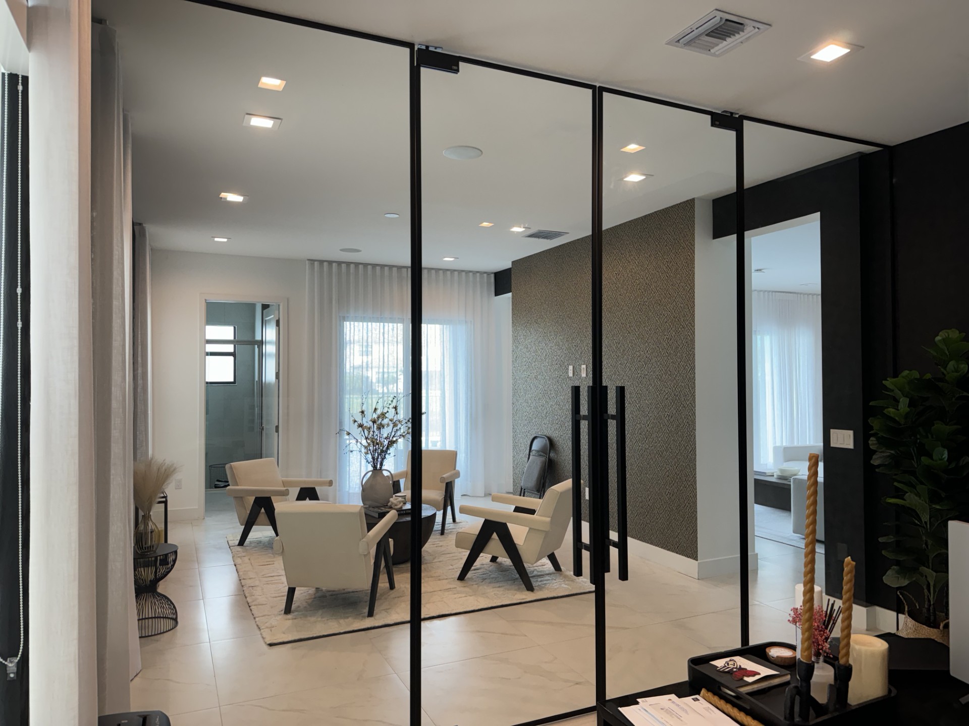 Custom glass installation by RG Glass